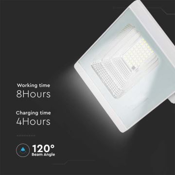 LED Outdoor solar floodlight  LED/20W/3,2V IP65 6400K + remote control