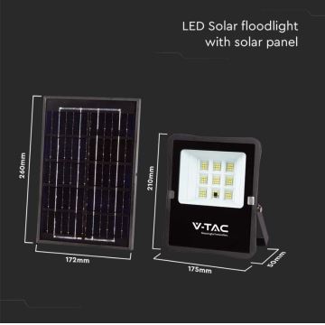 LED Outdoor solar floodlight LED/6W/3,2V 6400K IP65 + remote control