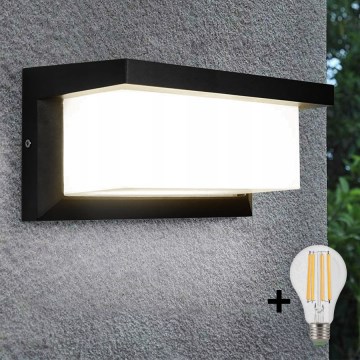 LED Outdoor wall light NEELY 1xE27/9W/230V 3000K IP54 black