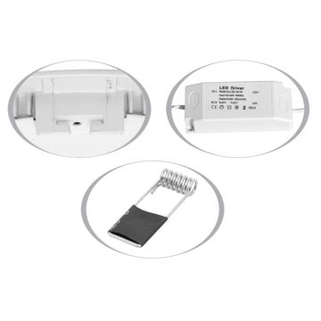 LED Bathroom recessed light LADA LED/25W/230V 2700K IP44