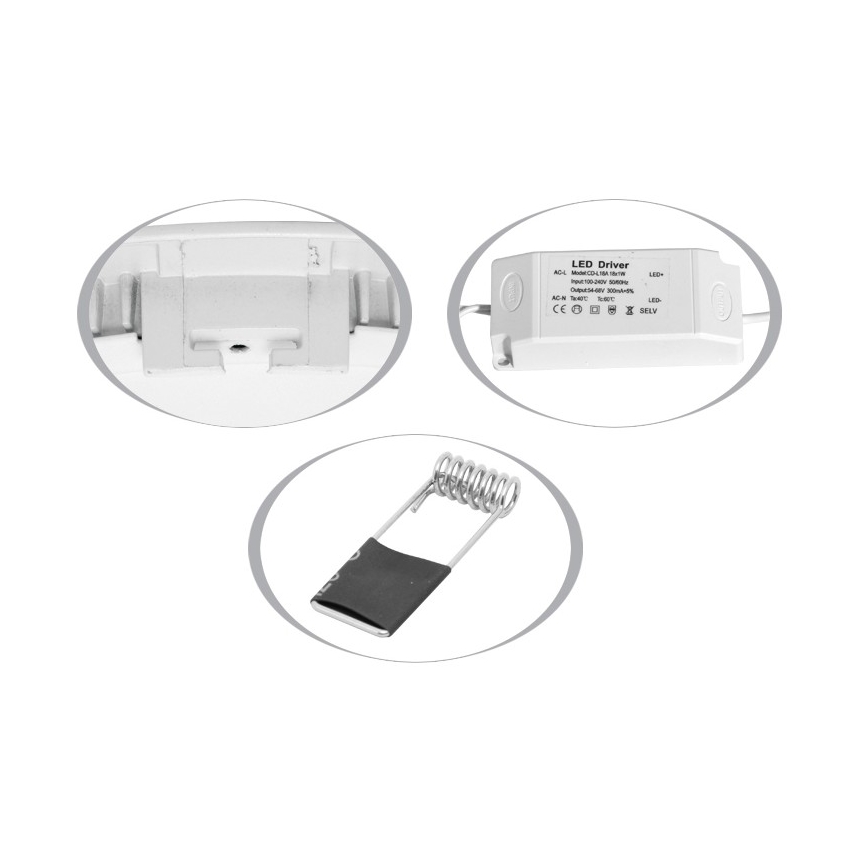 LED Bathroom recessed light LADA LED/25W/230V 2700K IP44