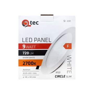 LED Recessed light QTEC LED/9W/230V 2700K d. 14,5 cm