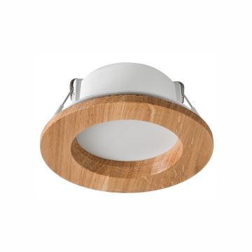 LED Recessed light WOODY SPOT LED/5,5W/230V 4000K oak ø 10 cm