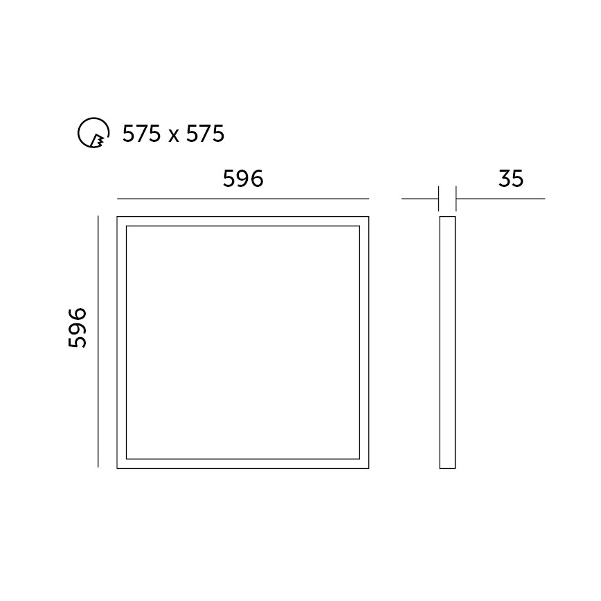 LED Recessed panel LED/40W/230V 4000K 60x60 cm