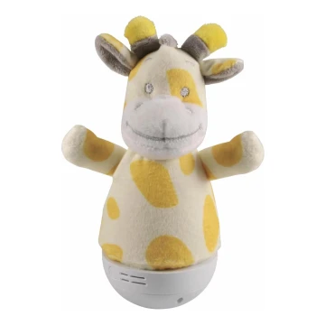 LED RGB Children's night small lamp with a melody 3xAAA/5V giraffe