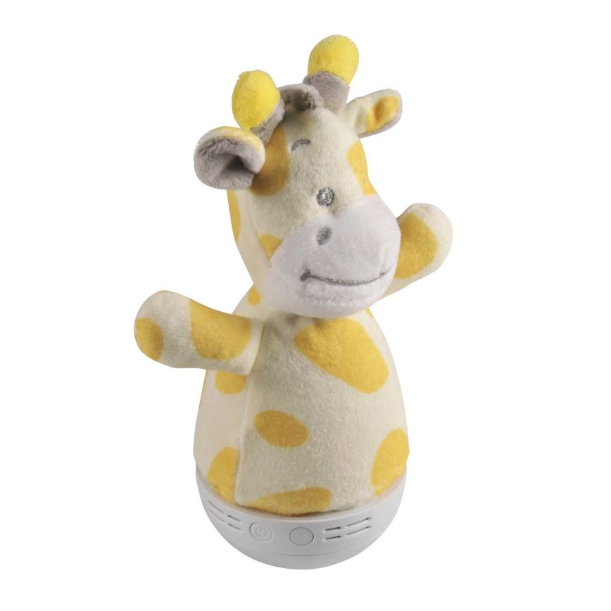 LED RGB Children's night small lamp with a melody 3xAAA/5V giraffe