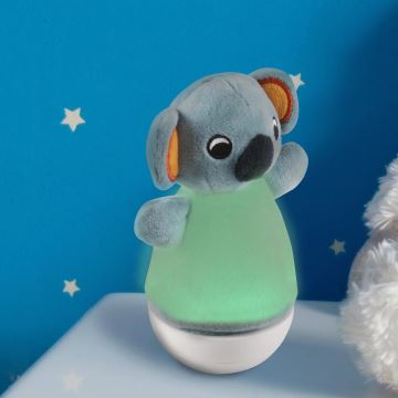 LED RGB Children's night small lamp with a melody 3xAAA/5V koala