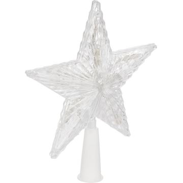 LED RGB Christmas star for the tree 10xLED/2xAA 15cm