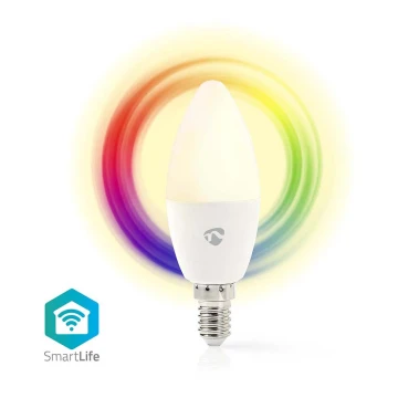 LED RGB Dimmable bulb Smartlife E14/4,9W/230V Wi-Fi 2700-6500K