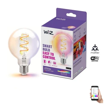 LED RGBW Dimmable bulb G95 E27/6,3W/230V 2200-6500K Wi-Fi - WiZ