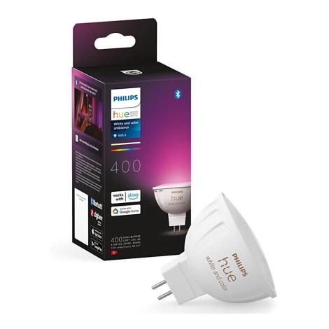 LED RGBW Dimmable bulb Philips Hue White And Color Ambiance GU5,3/MR16/6,3W/12V 2000-6500K