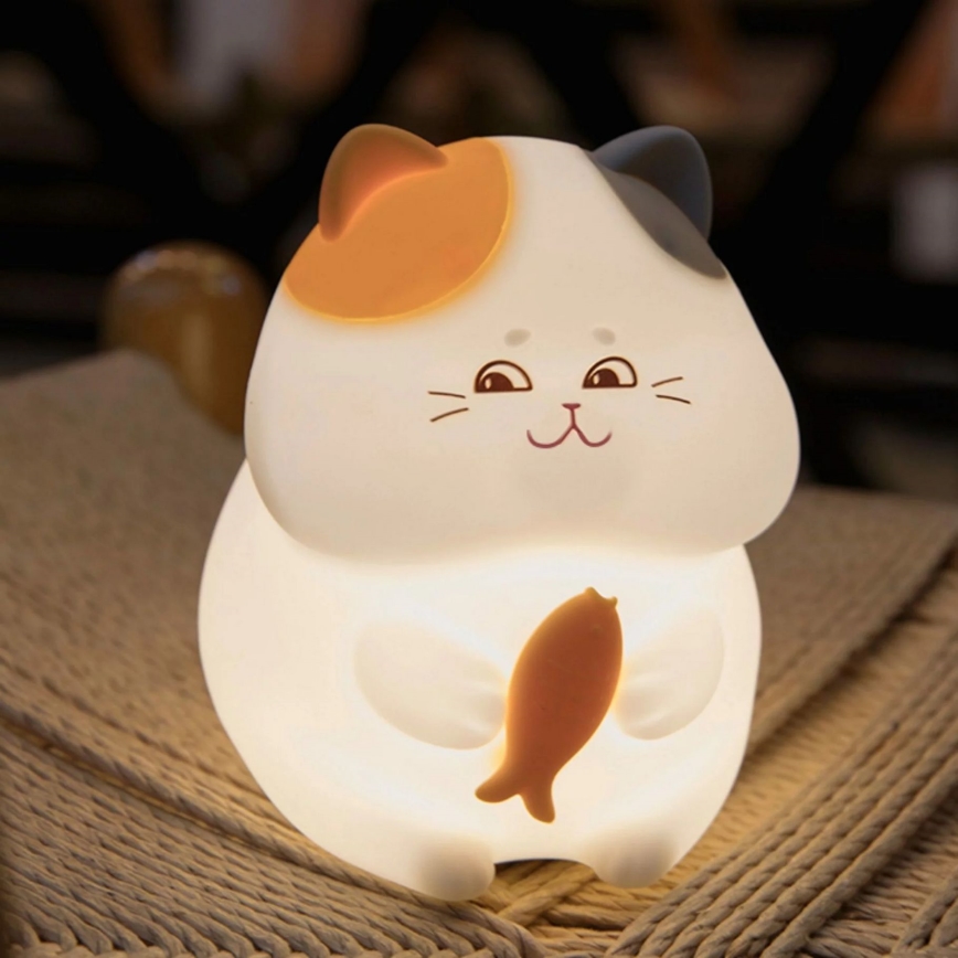 LED RGBW Dimmable children's touch lamp GATTO LED/1W/3,7V 1200 mAh