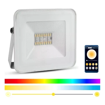 LED Smart dimmable RGB floodlight LED/20W/230V IP65 white
