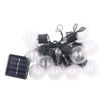 LED - Solar chain 10xLED/0,12W/1,2V 1xAA IP44 6000K