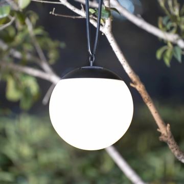 LED Solar pendant light KIARA LED/1,2V IP44 black