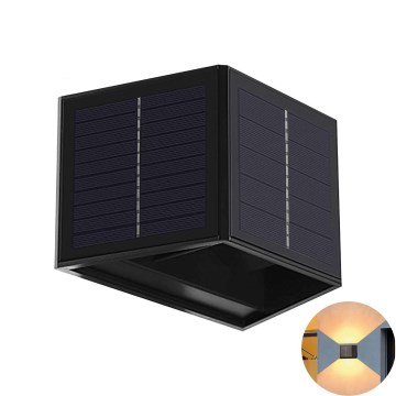 LED Solar wall light CUBUS 2xLED/1,5W/3,7V IP54