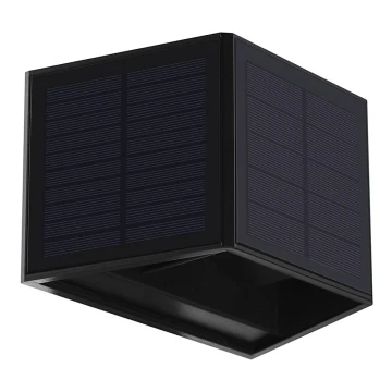 LED Solar wall light WINGS LED/2W/3,2V 6000K IP54 black