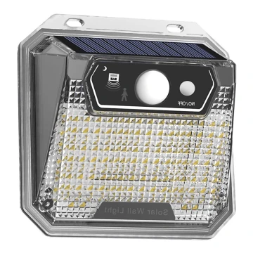 LED Solar wall light with a sensor LED/3W/5,5V IP65