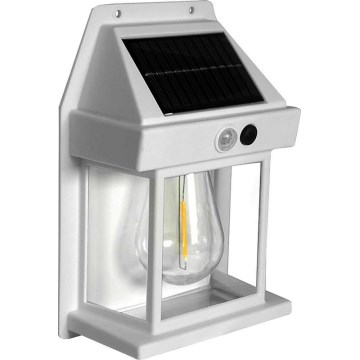 LED Solar wall light with sensor LANTER LED/1W/3,7V IP44 white