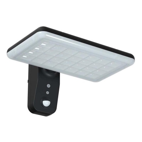LED Solar wall light with sensor LED/15W/3,2V 4000K/6000K IP65 black