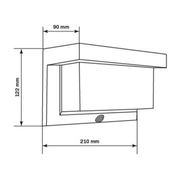 LED Solar wall light with sensor TONY LED/3,7V IP44