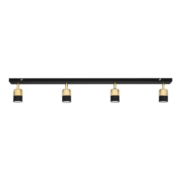 LED Spotlight TUBSSON 4xGU10/4,8W/230V black/gold