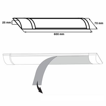 LED Under kitchen cabinet light LED/18W/230V 4000K 60 cm white