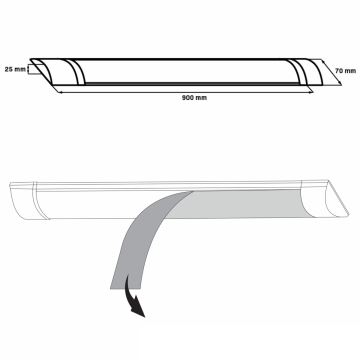 LED Under kitchen cabinet light LED/30W/230V 4000K 90 cm white