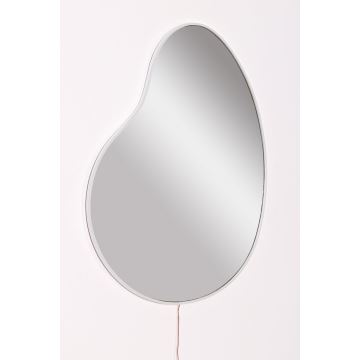 LED Wall mirror with a backlight GLENIA 52x62 cm white