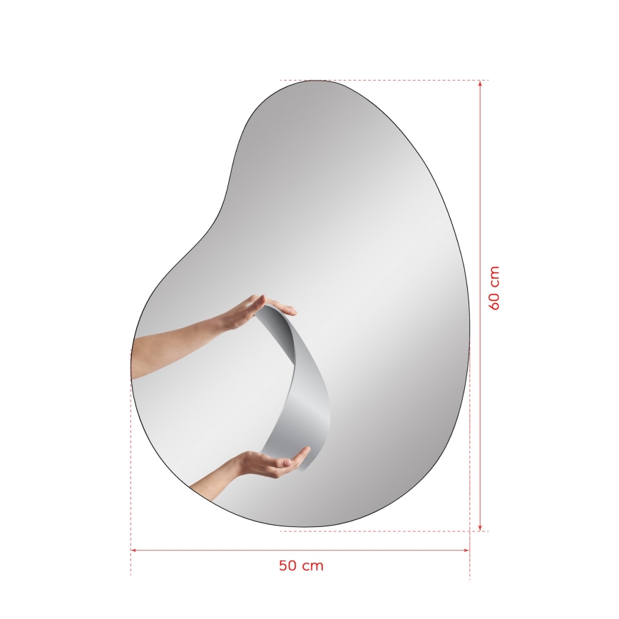 LED Wall mirror with a backlight GLENIA 52x62 cm white