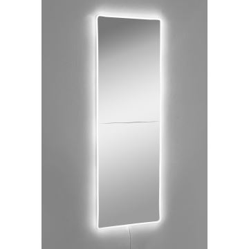 LED Wall mirror with a backlight RECTANGULAR 120x40 cm white