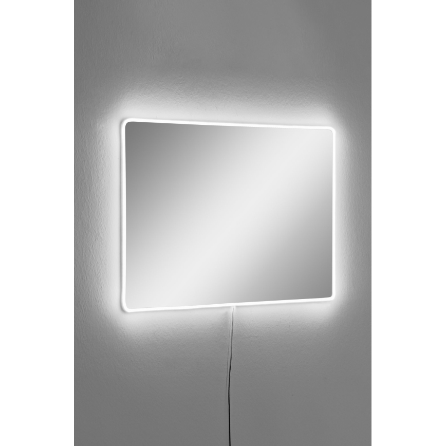 LED Wall mirror with a backlight RECTANGULAR 60x40 cm white