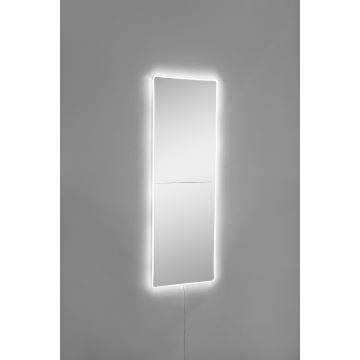 LED Wall mirror with a backlight RECTANGULAR 80x20 cm white