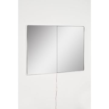 LED Wall mirror with a backlight RECTANGULAR 80x60 cm white