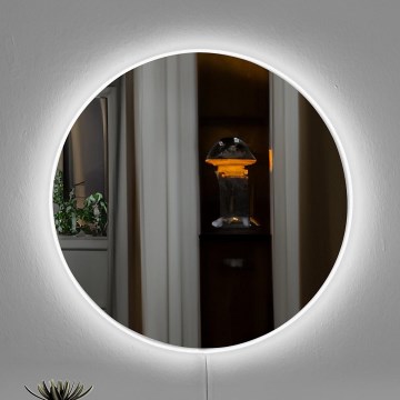 LED Wall mirror with a backlight ROUND d. 40 cm white