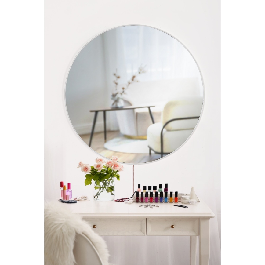 LED Wall mirror with a backlight ROUND d. 40 cm white