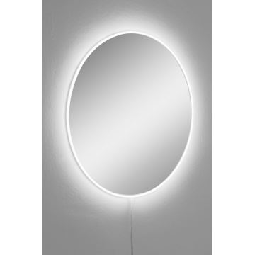 LED Wall mirror with a backlight ROUND d. 40 cm white