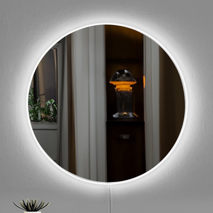 LED Wall mirror with a backlight ROUND d. 60 cm white