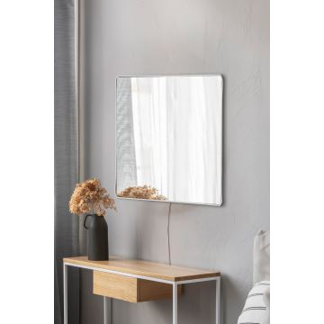 LED Wall mirror with a backlight SQUARE 50x50 cm white