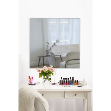 LED Wall mirror with a backlight SQUARE 50x50 cm white