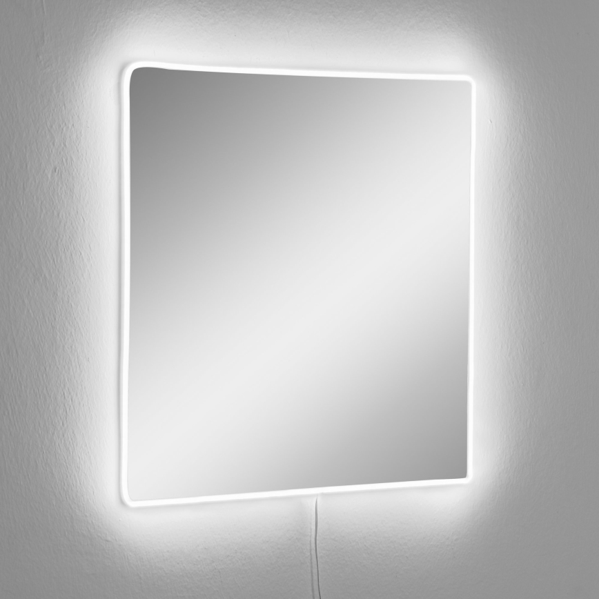 LED Wall mirror with a backlight SQUARE 50x50 cm white