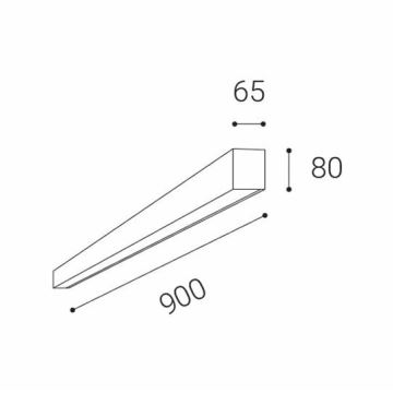 LED2 - LED Ceiling light LINO LED/24W/230V 3000K/3500K/4000K black 90 cm