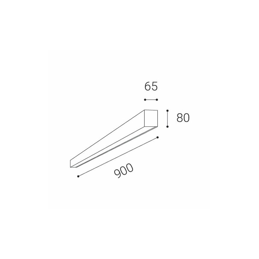 LED2 - LED Ceiling light LINO LED/24W/230V 3000K/3500K/4000K black 90 cm