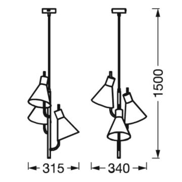 Ledvance - LED Chandelier on a string DECOR TOKIO 3xLED/4,6W/230V