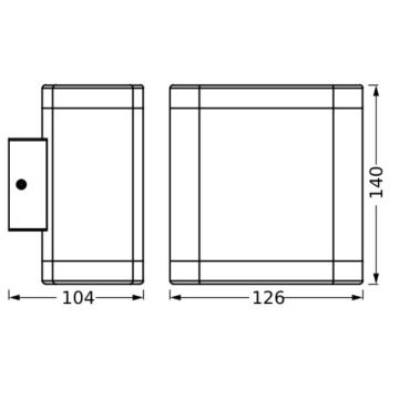 Ledvance - LED Outdoor wall light ENDURA STYLE DALLAS LED/9W/230V IP44