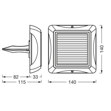 Ledvance - LED Dimmable solar lamp ENDURA STYLE SOLAR LED/1,2W/3,7V IP65