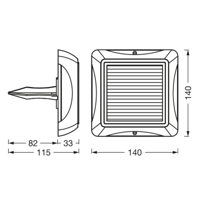 Ledvance - LED Dimmable solar lamp ENDURA STYLE SOLAR LED/1,2W/3,7V IP65