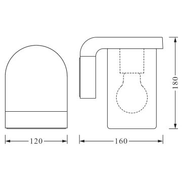 Ledvance - Outdoor wall light CASCADE 1xE27/25W/230V IP44