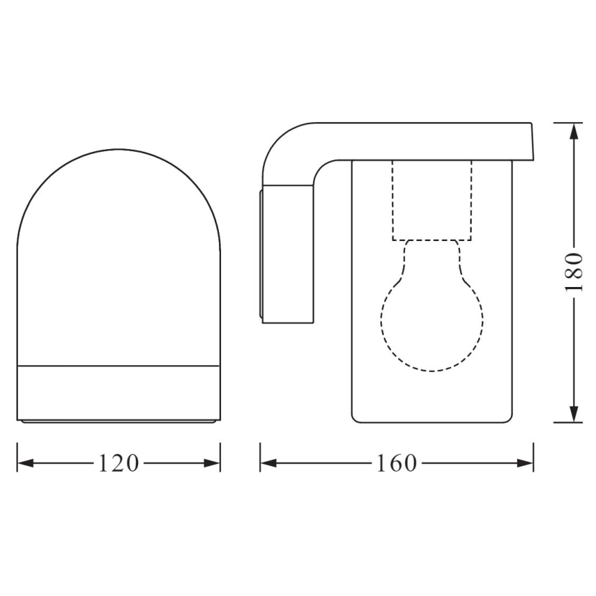 Ledvance - Outdoor wall light CASCADE 1xE27/25W/230V IP44