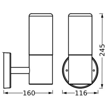 Ledvance - Outdoor wall light FIGO CYLINDER 1xE27/20W/230V IP44